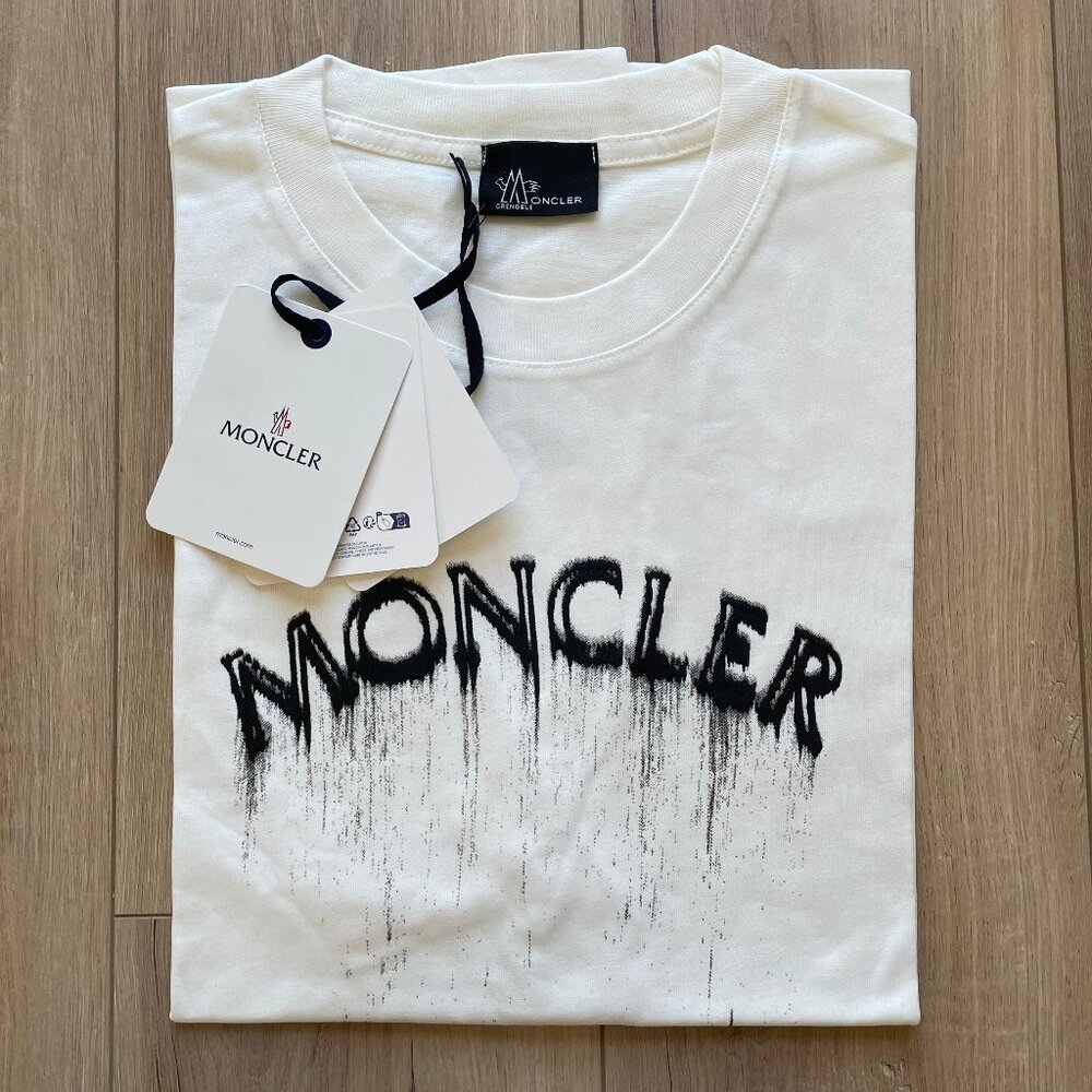 XXL MONCLER MEN'S T-SHIRT COTTON WHITE SHORT SLEEVE